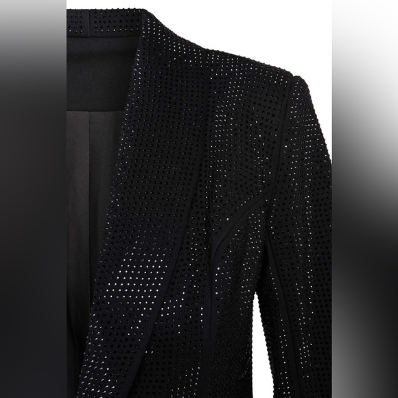 I AM GIA MARIAH DIAMANTE BLACK GLITTER BLAZER - Picture 5 of 8